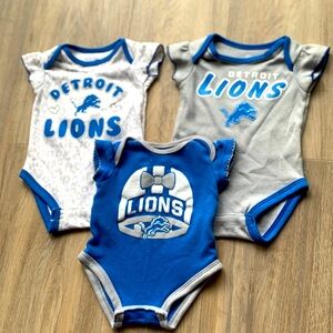 Detroit Lions 3 piece creeper set